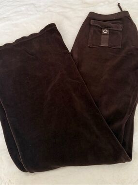 Juicy Couture Dark Brown Corduroy Pull-On Pants with Back Pocket